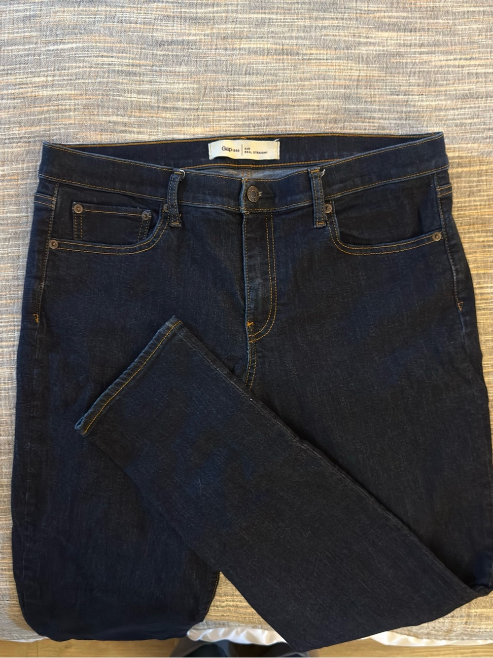 GAP Women's Real Straight Leg Dark Blue Jeans